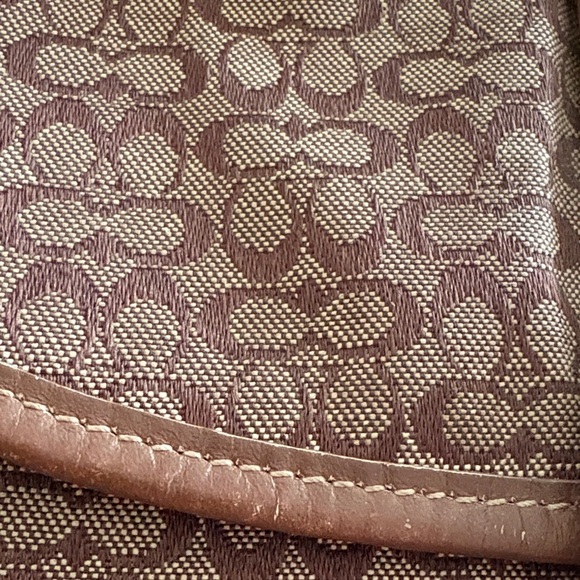 Gently Loved Vintage Soho Leather Canvas Designer Coach Shoulder Bag - Picture 11 of 15